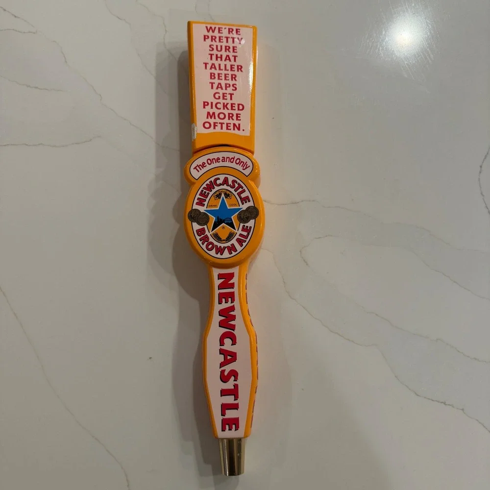Newcastle Brown Ale Beer Tap Handle Taller Taps Picked More Often. 14.5